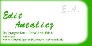 edit antalicz business card